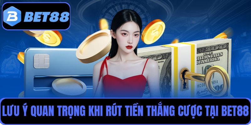 Các lưu ý quan trọng khi rút tiền thắng cược tại Bet88