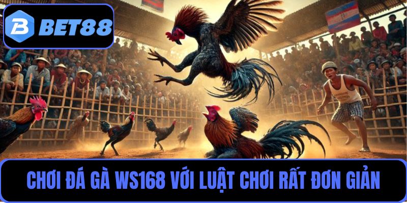Chơi đá gà WS168 với luật chơi rất đơn giản, ai cũng có thể tham gia
