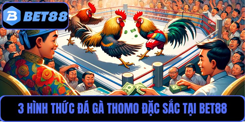Đá gà Thomo với 3 hình thức đặc sắc, không kém phần kịch tính tại Bet88