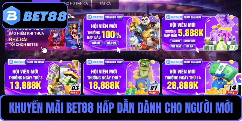 Khuyến mãi Bet88 hấp dẫn dành cho tân thủ