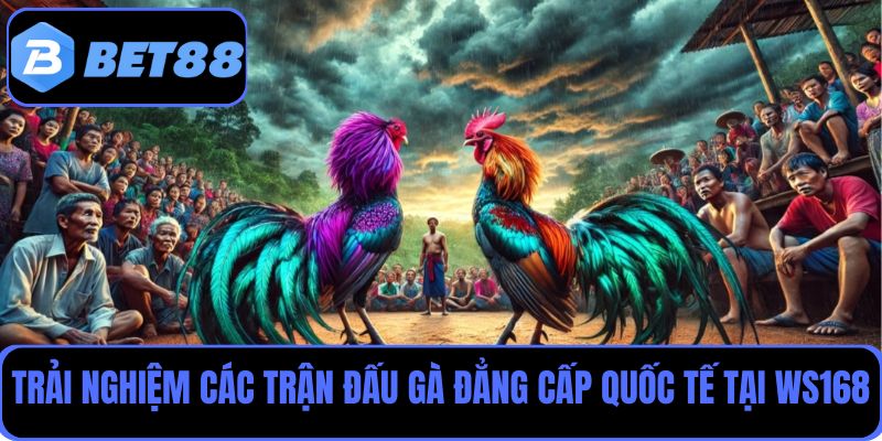Người chơi được trải nghiệm các trận đấu gà đẳng cấp quốc tế tại WS168
